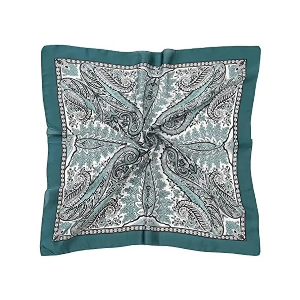 Turquoise Color Head Hair Scarf Like Satin Silk Scarf Sleeping Hair Wrapping